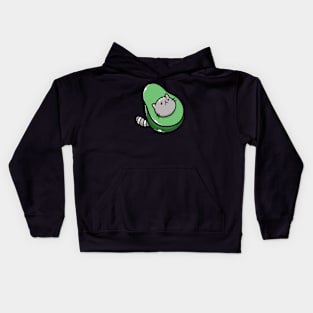 Angry cat avocado Kids Hoodie